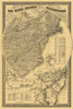 Washington DC 500 Miles Around - Colton 1861 Poster Print by Colton Colton # CWDC0001