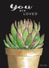 You Are Loved Cactus      Poster Print by Cindy Jacobs # CIN1536