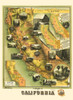 California Illustrated Map - Jones 1898 Poster Print by Jones Jones # CACA0014