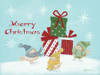 Winter Birds Merry Christmas Poster Print by Pam Britton # BR475