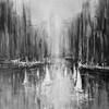 Grayscale boats on the water Poster Print by Atelier B Art Studio Atelier B Art Studio # BEGCOA4