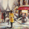 Yellow coat woman walking on the street Poster Print by Atelier B Art Studio Atelier B Art Studio # BEGSTS22