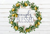 Simply Blessed Lemon Wreath Poster Print by Ann Bailey # BARC055C