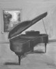 Piano -1 BW Poster Print by Allayn Stevens # AS20038