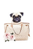 Fashion Bag with Pug Poster Print by Amanda Greenwood Amanda Greenwood # AGD117285