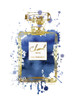 Perfume Bottle Navy Poster Print by Amanda Greenwood # AGD115327
