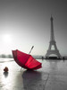 Two umbrellas next to the Eiffel tower Poster Print by Assaf Frank # AF201203161331C07