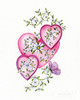 Hearts and Flowers I Poster Print by Kathleen Parr McKenna # 62697