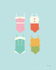 Summer Bathing Suits Blue Poster Print by Ann Kelle # 61334