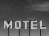 Beach Motel BW Poster Print by Andre Eichman # 61269