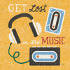Retro Desktop Headphones v2 Poster Print by Michael Mullan # 60988