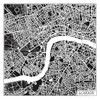 London Map Black Poster Print by Laura Marshall # 60392