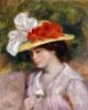 Woman in a Flowered Hat Poster Print by Pierre-Auguste Renoir # 57378