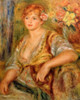 Blonde Girl with a Rose Poster Print by Pierre-Auguste Renoir # 57349