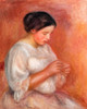 Woman Sewing 1908 Poster Print by Pierre-Auguste Renoir # 57261