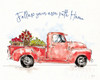 Americana Mood VIII Red Truck Blue Poster Print by Anne Tavoletti # 56832