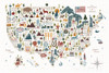 Illustrated USA Warm Poster Print by Michael Mullan # 58964