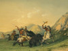 Attacking the Grizzly Bear Poster Print by George Catlin # 56093