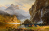 Indians Spear Fishing Poster Print by Albert Bierstadt # 55912