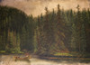 Indian Hunters in Canoe Poster Print by Albert Bierstadt # 55852