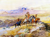 Indians Scouting a Wagon Train Poster Print by Charles M Russell # 55774