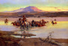 Fording the Horse Herd Poster Print by Charles M Russell # 55747