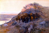 Buffalo Herd at Bay Poster Print by Charles M Russell # 55755