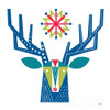 Geometric Holiday Reindeer II Bright Poster Print by Michael Mullan # 56255