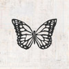 Butterfly Stamp BW Poster Print by Courtney Prahl # 54279