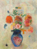 Large Vase with Flowers Poster Print by Odilon Redon # 54012