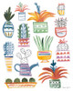 Funky Cacti II Summer Poster Print by Farida Zaman # 54055