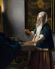 Woman Holding a Balance Poster Print by Johannes Vermeer # 54863
