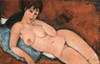 Nude on a Blue Cushion Poster Print by Amedeo Modigliani # 54661