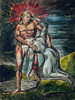 Two figures illustration from Milton Poster Print by William Blake # 54773