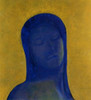 Closed Eyes Blue Poster Print by Odilon Redon # 54648