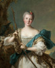 Portrait of a Woman as Diana Poster Print by Jean-Marc Nattier # 50658