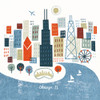 Colorful Chicago Poster Print by Michael Mullan # 50478