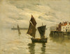 Harbor Scene Poster Print by Frank Boggs # 50303