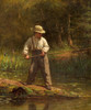 Boy Fishing Poster Print by Eastman Johnson # 50236