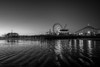 Santa Monica Pier at Sunset California Black and White Poster Print by Carol Highsmith # 500892