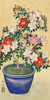 Blooming azalea in blue pot Poster Print by Ohara Koson # 2JP5030