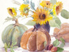 Tawny Sunflowers and Pumpkins Poster Print by Lanie Loreth # 15527