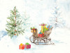 Presents in Sleigh on Snowy Day Poster Print by Lanie Loreth # 15131C