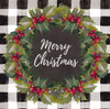 Buffalo Plaid Christmas Wreath Poster Print by Lanie Loreth # 14499FC