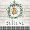 Believe Bell Wreath Poster Print by Patricia Pinto # 14519BA