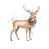 Woodland Deer with Wreath Poster Print by Patricia Pinto # 14078C