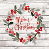 Merry Christmas Wreath Poster Print by Lanie Loreth # 13724D