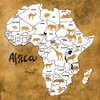 Africa Map Poster Print by Patricia Pinto # 13383A
