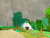 Rainy Season on the Farm Poster Print by Ynon Mabat # 13463A