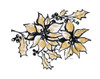 Poinsettias with Gold II Poster Print by Lanie Loreth # 13378A